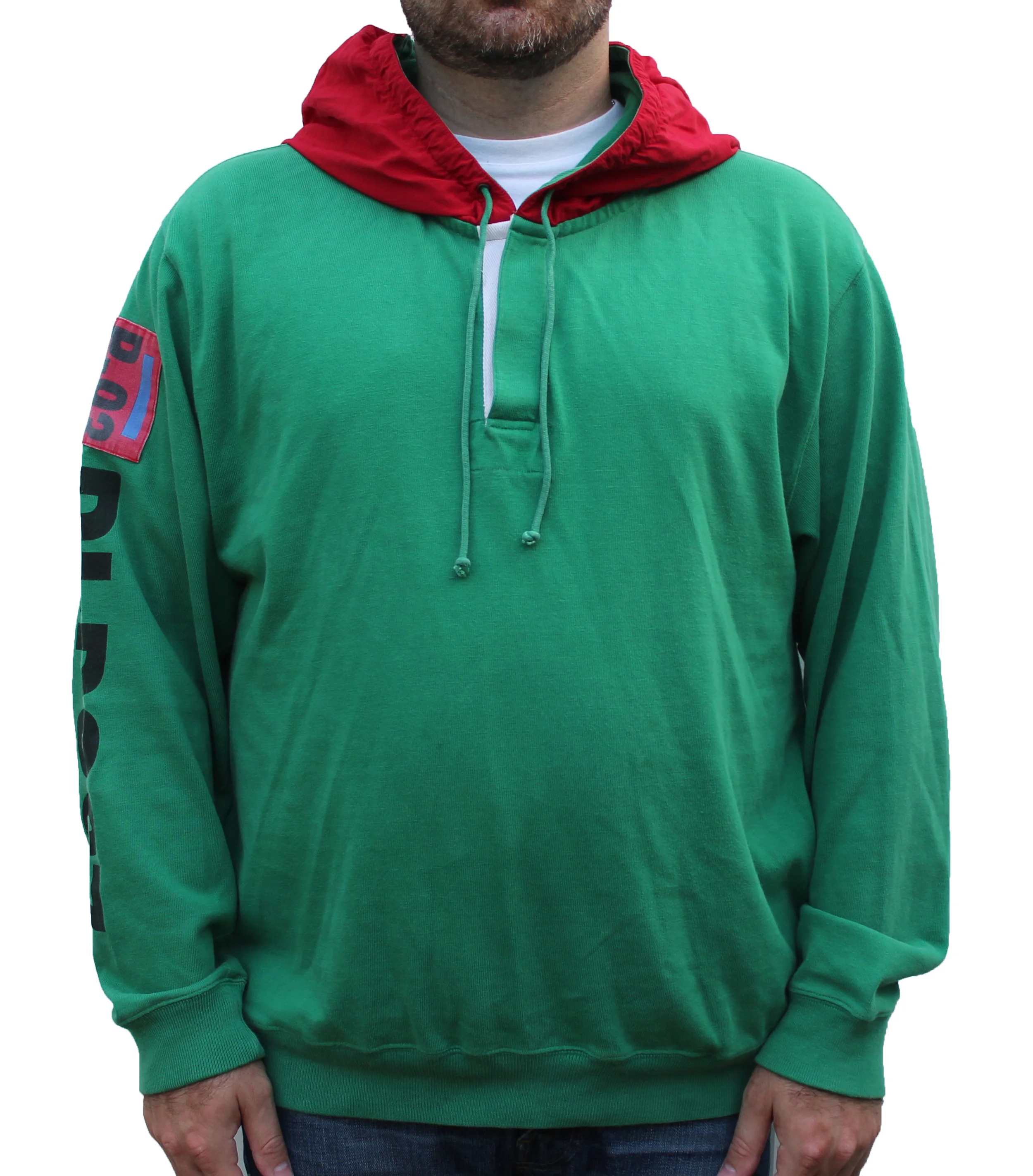 Green and 2025 red hoodie